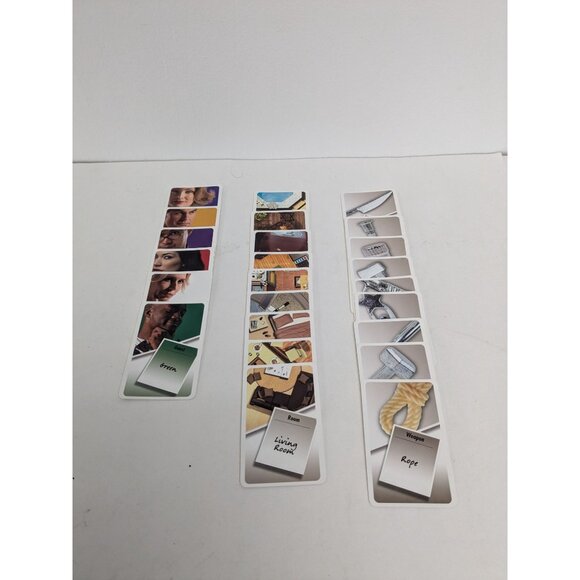 2008 Clue Rumor Board Game Replacement Parts Cards Weapons Suspects Rooms - Picture 1 of 7